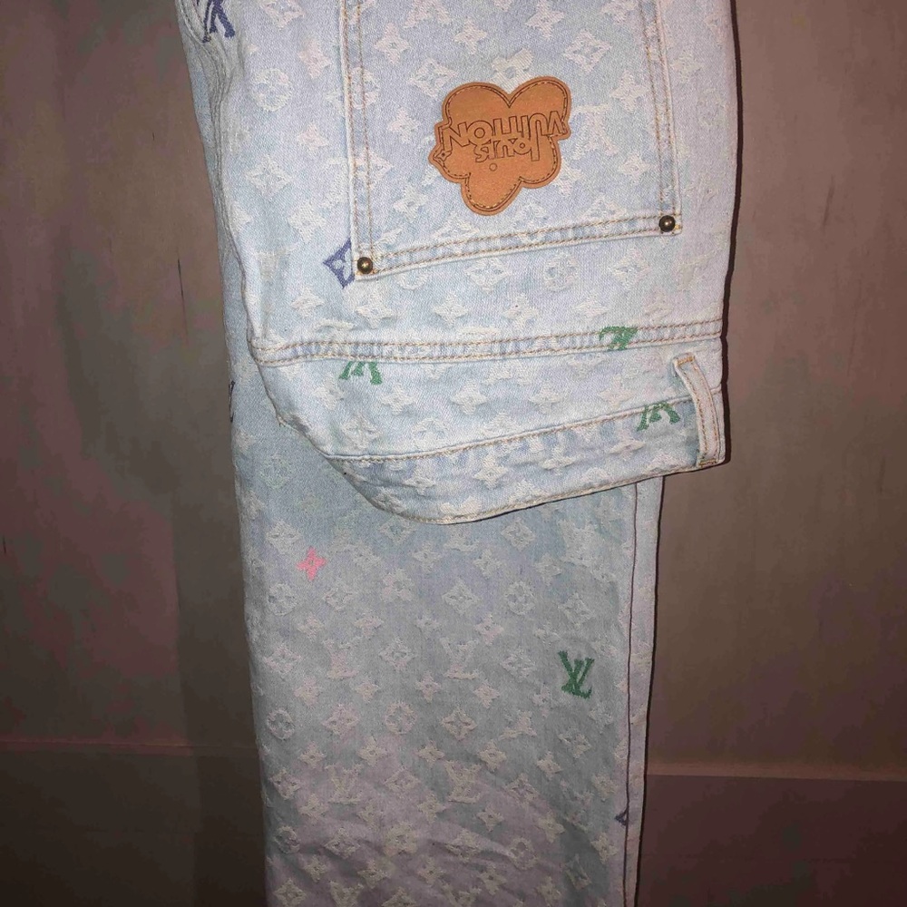 Louis Vuitton Light Blue Monogram Jeans